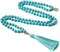 108 Mala Beads Necklace Semi-Precious Gem Stones Meditation Necklace 108 Hand Knotted Japa Mala Beaded Tassel Necklace with Tree of Life Pendant